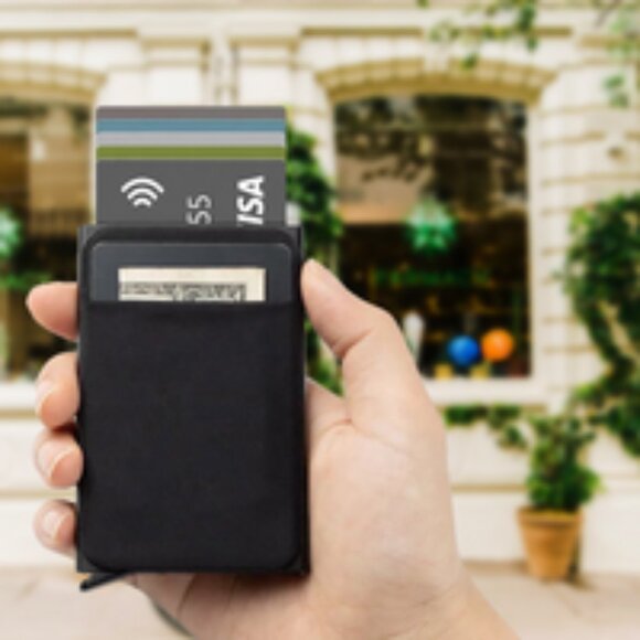 Pop Up Wallet Lycra Material | Slim Wallet | Mens Wallet | Card Holder - Picture 1 of 7